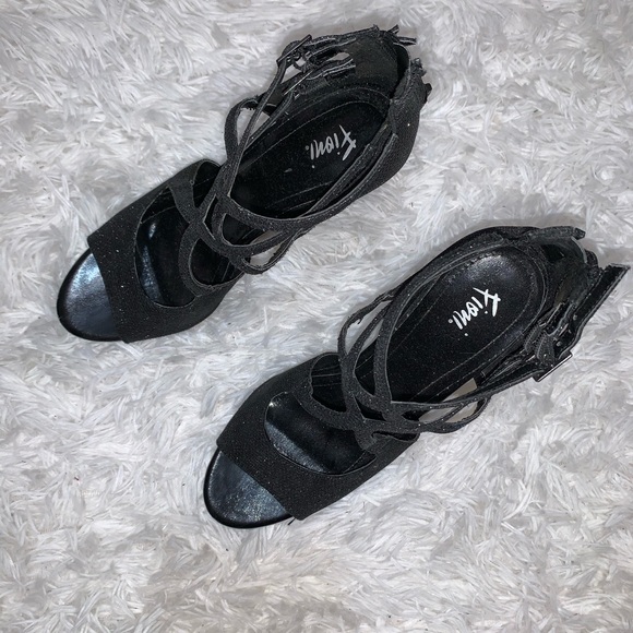 Fioni black sparkly heels - Picture 3 of 5